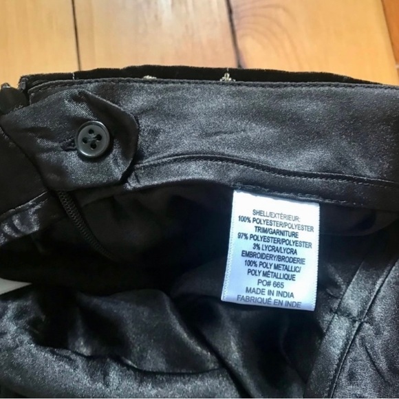 Frances Valentine Petrie Pants Velvet Embroidered Metallic NWT Size 10 - Picture 5 of 8